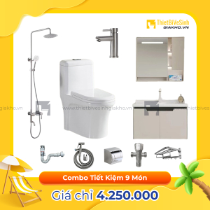 Combo Trọn Bộ Thiết Bị Phòng Tắm 9 Món Tiết Kiệm Navier CBPT004
