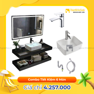 Combo Kệ Đá 2 Tầng Đen Vân Vàng Chống Trầy Siêu Tiết Kiệm Navier CBPT0061