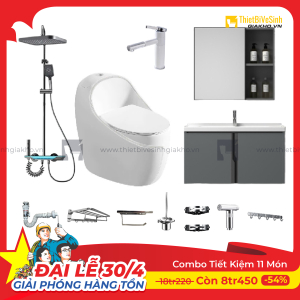 Combo Trọn Bộ Thiết Bị Phòng Tắm Tiết Kiệm Navier CBPT0075
