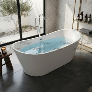 Bồn Tắm Nằm Acrylic Dáng Thuyền Cao Cấp Navier NVB-1202