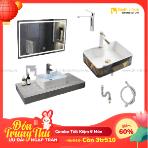 Combo Kệ Đá Chống Trầy Xám Vân Mây Siêu Tiết Kiệm Navier CBPT0058