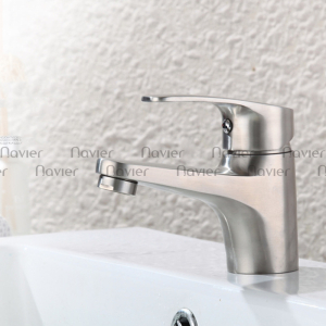 Vòi Lavabo Nóng Lạnh Inox 304 Chuẩn Cao Cấp Navier NV-8123
