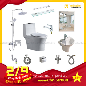 Combo Trọn Bộ Thiết Bị Phòng Tắm 11 Món Tiết Kiệm Navier CBPT0014