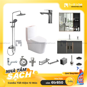 Combo Trọn Bộ Thiết Bị Phòng Tắm 8 Món Tiết Kiệm CBPT0036