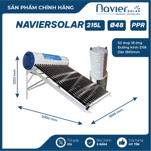 Máy Nước Nóng Năng Lượng Mặt Trời Ruột PPR  215L Navier Solar NVS-215LP