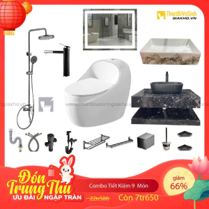 Combo Trọn Bộ Thiết Bị Phòng Tắm 15 Món Tiết Kiệm CBPT0023