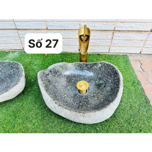 Chậu Lavabo Đá Cuội Nguyên Khối Navier NV-DC025