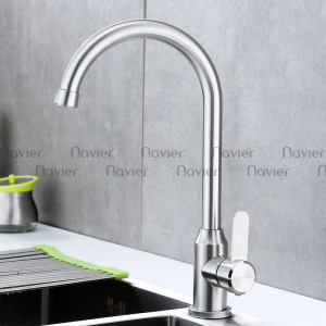 Vòi rửa chén nóng lạnh thân tròn Inox 304 Navier NV-267