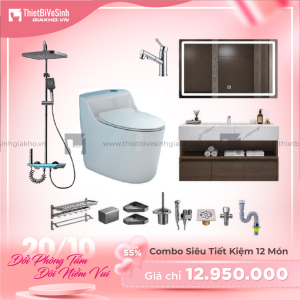 Combo Trọn Bộ Thiết Bị Phòng Tắm 12 Món Tiết Kiệm Navier CBPT0030
