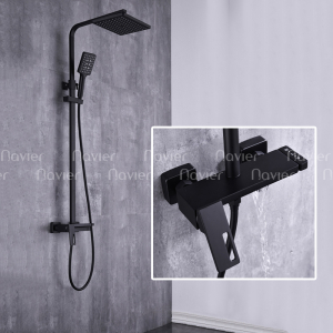 Sen Cây Tắm Đứng Cao Cấp Đồng Thau Sơn Tĩnh Điện Đen NV 9351D