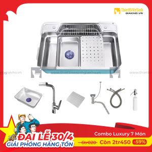 Combo Chậu Chén Siêu Tiết Kiệm 6 Món Navier CBF01