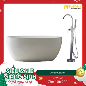 Combo Bồn Tắm Hình Oval Kèm Củ Sen Tắm Cao Cấp Navier CBBT03