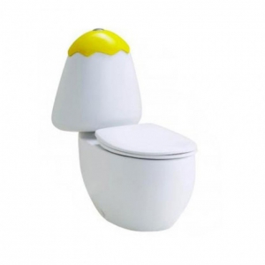 Bồn Cầu Hai Khối Trẻ Em Nắp Màu Vàng Googai Chính Hãng Cotto C15037 LM