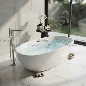 Bồn Tắm Oval Trứng Thành Mỏng Navier NV-2401