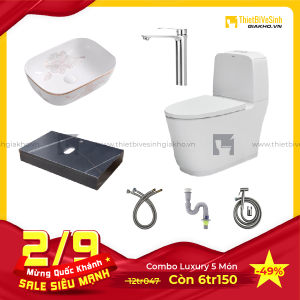 Combo Thiết Bị Phòng Tắm Tắm 5 Món Siêu Ưu Đãi Navier CBPT0052