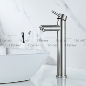 Vòi lavabo nóng lạnh điếu tròn inox304 Navier NV-720 (30cm)