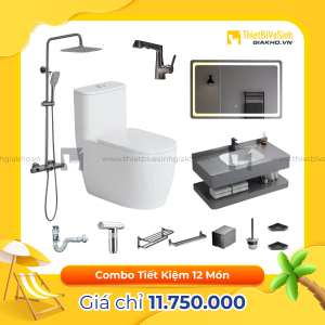 Combo Trọn Bộ Thiết Bị Phòng Tắm 12 Món Tiết Kiệm Navier CBPT0084