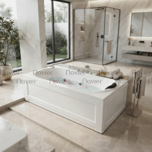 Bồn Tắm Chân Yếm Acrylic Massage Kèm Vòi Navier NV-1301