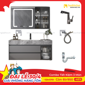 Combo Bộ Tủ Chậu Lavabo Siêu Tiết Kiệm Cao Cấp Navier CBTL08