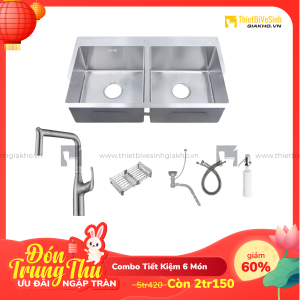Combo Chậu Chén Siêu Tiết Kiệm 6 Món Navier CBF02