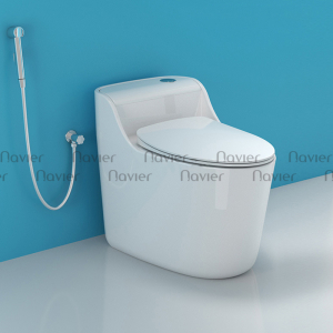 Bồn Cầu 1 Khối Trắng Nút Lệch Navier NV-1030TT