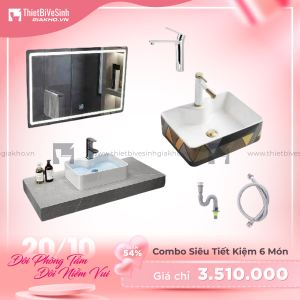 Combo Kệ Đá Chống Trầy Xám Vân Mây Siêu Tiết Kiệm Navier CBPT0058
