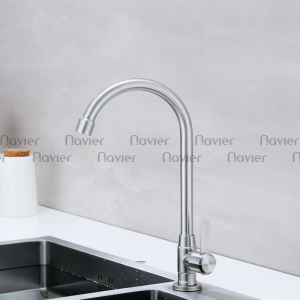 Vòi chén lạnh thân tròn inox 304 Navier NV-206SL