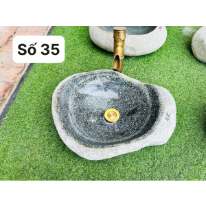 Chậu Lavabo Đá Cuội Nguyên Khối Navier NV-DC033