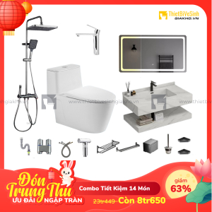 Combo Trọn Bộ Thiết Bị Phòng Tắm 14 Món Tiết Kiệm Navier CBPT0025
