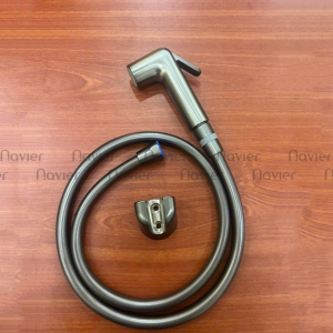 Vòi Xịt Vệ Sinh Nhựa Mạ Nano Dây ABS Chống Xoắn Màu Xám Navier NV-0120X