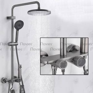Sen Cây Tắm Nóng Lạnh Đồng Thau Núm Xoay Điều Chỉnh Navier NV-831X