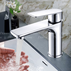 Vòi Lavabo Lạnh Thân Tròn Đồng Thau Mạ Crom Cao Cấp Navier NV-716L20