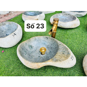 Chậu Lavabo Đá Cuội Nguyên Khối Navier NV-DC021