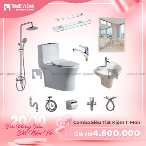 Combo Trọn Bộ Thiết Bị Phòng Tắm 11 Món Tiết Kiệm Navier CBPT0014