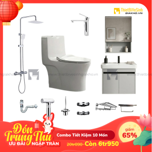 Combo Trọn Bộ Thiết Bị Phòng Tắm 10 Món Tiết Kiệm Navier CBPT0080
