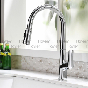 Vòi Rửa Chén Nóng Lạnh Đồng Thau Mạ Crome Cao Cấp Navier NV-285B