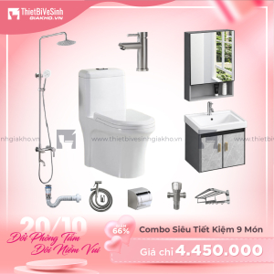 Combo Trọn Bộ Thiết Bị Phòng Tắm 9 Món Tiết Kiệm Navier CBPT004