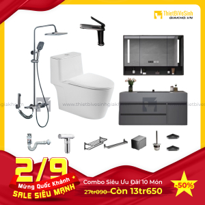 Combo Trọn Bộ Thiết Bị Phòng Tắm 10 Món Tiết Kiệm Navier CBPT0079