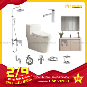 Combo Trọn Bộ Thiết Bị Phòng Tắm 9 Món Cao Cấp Navier CBPT0021