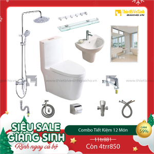 Combo Trọn Bộ Thiết Bị Phòng Tắm 11 Món Tiết Kiệm Navier CBPT0014