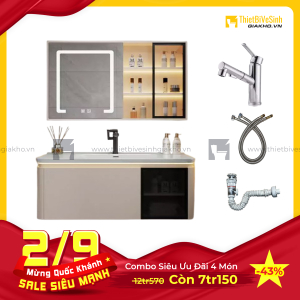 Combo Bộ Tủ Chậu Lavabo Siêu Tiết Kiệm Cao Cấp Navier CBTL05