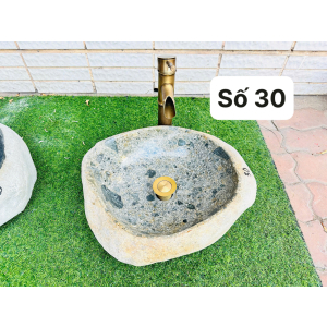 Chậu Lavabo Đá Cuội Nguyên Khối Navier NV-DC028