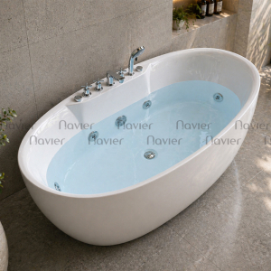 Bồn Tắm Nằm Oval Kèm Vòi  Cao Cấp NV-1507