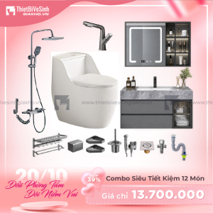 Combo Trọn Bộ Thiết Bị Phòng Tắm 12 Món Tiết Kiệm Navier CBPT0033