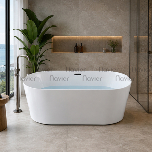 Bồn Oval Viền Thẳng Cạnh Mỏng Navier NV-1503M