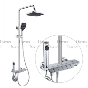 Sen Tắm Đứng Nóng Lạnh Đồng Thau Mạ Crome Cao Cấp NV-878