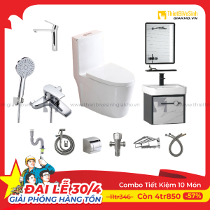 Combo Trọn Bộ Thiết Bị Phòng Tắm 9 Món Tiết Kiệm Navier CBPT0077