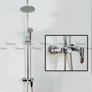 Sen Cây Tắm Nóng Lạnh Đồng Thau Mạ Crome Cao Cấp Navier NV-877