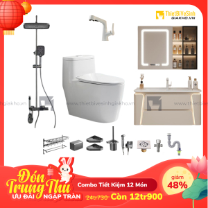Combo Trọn Bộ Thiết Bị Phòng Tắm 12 Món Tiết Kiệm Navier CBPT0031