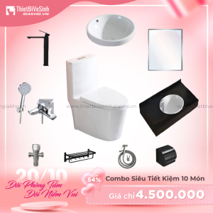 Combo Trọn Bộ Thiết Bị Phòng Tắm 10 Món Tiết Kiệm Navier CBPT0081